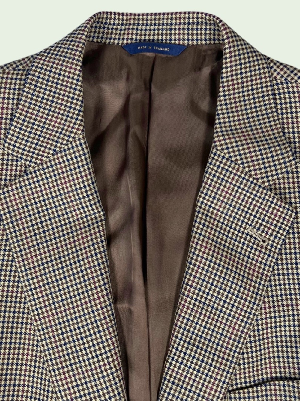 Brooks Brothers 1818 Madison Plaid Sport Coat Blazer Men's 46L Wool Check Plaid